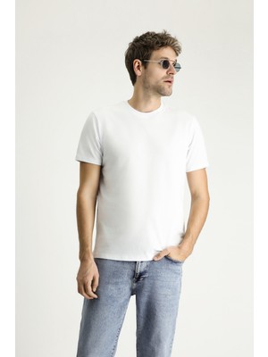 Bisiklet Yaka Regular Fit Süprem Pamuk Tişört