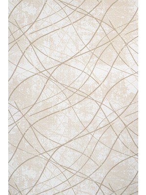  Çizgili Krem Pamuk Dikdörtgen Modern Desenli Pamuk Makinada Yıkanabilir Hav Toz Vermez Leke Tutmayan Kaymaz Taban Dijital Makine Baskı Salon Yolluk Mutfak Halı