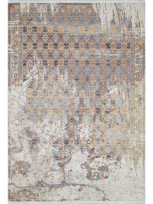 Bespoky 80x150 cm Mavi Modern Etnik Yıkanabilir Halı | Mutfak Balkon Yatak Odası Halısı | Leke Tutmayan Kaymaz | HALN-HLN1934