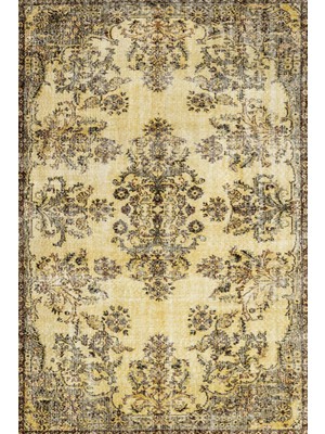 Bespoky 80x150 cm Kahverengi Klasik Vintage Yıkanabilir Halı | Mutfak Balkon Yatak Odası Halısı | Leke Tutmayan Kaymaz | SRK_VİNTAGE-114