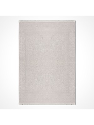 Bespoky 160x230 cm Krem Nirvana Modern Etnik Lux Yıkanabilir Halı | Salon Yatak Odası Mutfak Halısı | Leke Tutmayan Kaymaz