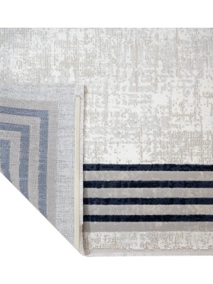 Bespoky 80x150 cm Mavi Yıkanabilir Halı | Yatak Odası Mutfak Halısı | Leke Tutmayan, Kaymaz | 4730A-MAVİ