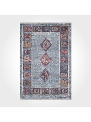 Bespoky 80x150 cm Gri İskandinav Yıkanabilir Halı | Mutfak Balkon Yatak Odası Halısı | Hav Vermez Leke Tutmaz Kaymaz | İSKANDİNAV-3055PC