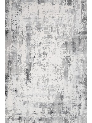 Bespoky 80x150 cm Gri Silver Modern Yıkanabilir Halı | Mutfak Balkon Yatak Odası Halısı | Leke Tutmayan Kaymaz | CREA_SİLVER-16553K
