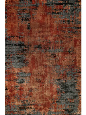 Turuncu Modern Etnik Desenli Pamuk Makinada Yıkanabilir Hav Toz Vermez Leke Tutmayan Kaymaz Taban Dijital Makine Baskı Salon Yolluk Mutfak Halı