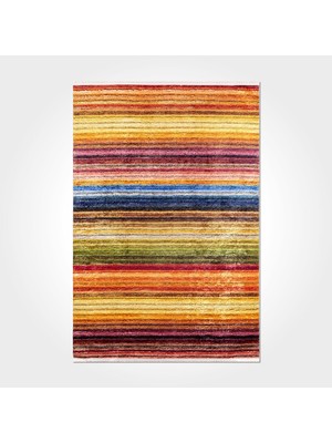 Bespoky 80x150 cm Sarı Printed Modern Yıkanabilir Halı | Mutfak Balkon Yatak Odası Halısı | Leke Tutmayan Kaymaz