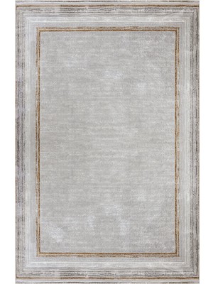 Bespoky 80x150 cm Gri Quatro Modern Stone Yıkanabilir Halı | Mutfak Balkon Yatak Odası Halısı | Leke Tutmayan Kaymaz | QUATRO-QU001A