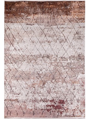 Slavyansk Kahverengi Modern Etnik Desenli Makinada Yıkanabilir Hav Toz Vermez Leke Tutmayan Kaymaz Taban Dijital Makine Baskı Salon Yolluk Mutfak Halı