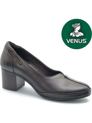 Venüs Petra Hakiki Deri Comfort Ortopedik Kadın Topuklu Ayakkabı