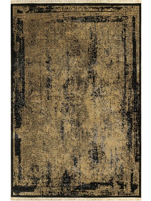 Sagar Modern Sarı Akrilik Dikdörtgen Modern Desenli Akrilik Hav Vermeyen Leke Tutmayan Kolay Temizlenen Yumuşak Makine Salon Yolluk Mutfak Halı