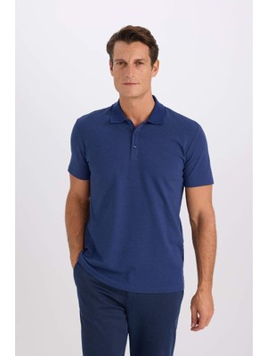 Defacto Erkek  T-Shirt M6609AZ/IN131 D.ındıgo