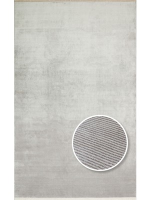 Bespoky 80x150 cm Gri Grey Modern Yıkanabilir Halı | Mutfak Balkon Yatak Odası Halısı | Leke Tutmayan Kaymaz | 01-GREY