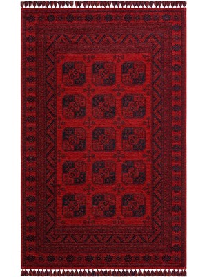 Bespoky 80x150 cm Kırmızı Koridor Halısı Yolluk | Kaymaz Taban | Makinede Yıkanabilir & Leke Tutmaz