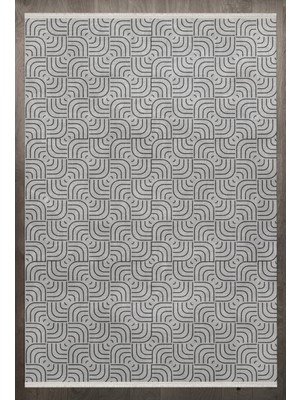 Bespoky 140x200 cm Gri Vienna Modern Yıkanabilir Halı | Yatak Odası Çocuk Odası Halısı | Leke Tutmayan Kaymaz | F_VİENNA-407