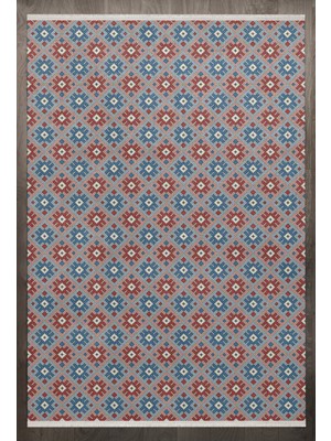 Hali.Net 140x200 cm Kırmızı Summit Pamuk Yıkanabilir Modern Halı | Yatak Odası Çocuk Odası Salon Halısı | Leke Tutmaz Hipoalerjenik | F_SUMMİT-915