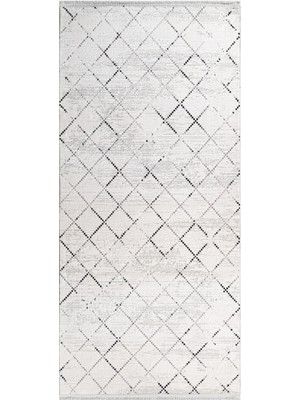 Bespoky 80x150 cm Gri Elegance Modern Lüks Yıkanabilir Halı | Mutfak Balkon Yatak Odası Halısı | Leke Tutmayan Kaymaz | ELEGANCE-EG010A