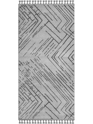 Bespoky 80x150 cm Gri Yıkanabilir Halı | Yatak Odası Mutfak Halısı | Leke Tutmayan, Kaymaz | PARMA-PM004G