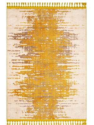 Bespoky 140x350 cm Etnik Kilim Turuncu Halı | Salon Halısı | Kaymaz Taban & Leke Tutmaz