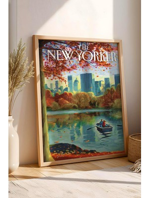 The New Yorker Çerçeveli Tablo November 12 2018 - Sonbaharda Central Park