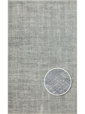 Bespoky 80x150 cm Gri Plain Modern Yıkanabilir Halı | Mutfak Balkon Yatak Odası Halısı | Leke Tutmayan Kaymaz | PLAİN-GREY