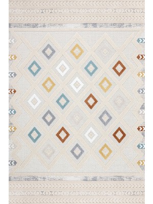 Bespoky 140x200 cm Çok Renkli Dizayn Modern Lüks Yıkanabilir Halı | Yatak Odası Çocuk Odası Halısı | Hav Vermez Leke Tutmaz Kaymaz | LXS_DİZAYN-1064A