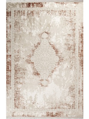 Bespoky 80x150 cm Bej Dark Modern Lüks Yıkanabilir Halı | Mutfak Balkon Yatak Odası Halısı | Leke Tutmayan Kaymaz | DARK-DK013K