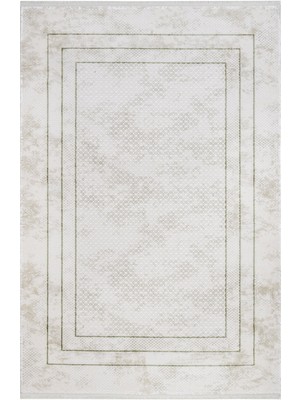 Bespoky 80x150 cm Çok Renkli Yesil Modern Etnik Yıkanabilir Halı | Mutfak Balkon Yatak Odası Halısı | Leke Tutmayan Kaymaz | 4048B-YESİL