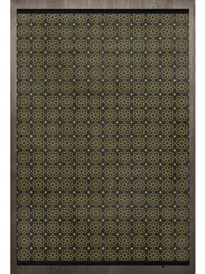Bespoky 120x120 cm İskandinav Altın Halı | Salon Halısı | Yıkanabilir & Robot Süpürge Uyumlu