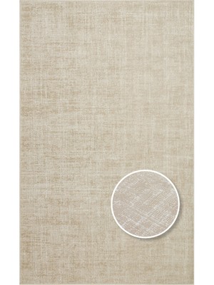 Bespoky 80x150 cm Bej Plain Modern Yıkanabilir Halı | Mutfak Balkon Yatak Odası Halısı | Leke Tutmayan Kaymaz | PLAİN-BEİGE