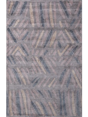  Modern Pudra Viskon Dikdörtgen Modern Desenli Akrilik Hav Vermeyen Leke Tutmayan Kolay Temizlenen Yumuşak Makine Salon Yolluk Mutfak Halı