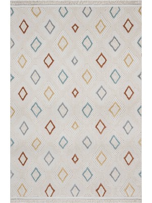Bespoky 80x150 cm Krem Dizayn Modern Lüks Yıkanabilir Halı | Mutfak Balkon Yatak Odası Halısı | Hav Vermez Leke Tutmaz Kaymaz | DİZAYN-1101M