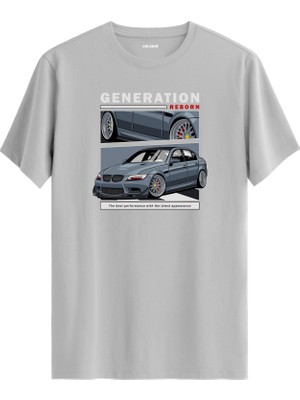 Generation Reborn Otomobil Baskılı Sokak Stili %100 Pamuk Tişört