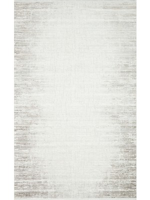 Bespoky 80x150 cm Krem Zurıch Modern Yıkanabilir Halı | Mutfak Balkon Yatak Odası Halısı | Leke Tutmayan Kaymaz