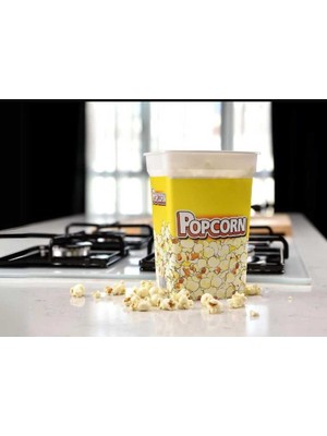 Plastik Patlamış Mısır Kabı 19X13 cm – Eğlencelik Atıştırmalık Kutusu