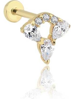 Üç Damla Taş Model Tragus Piercing
