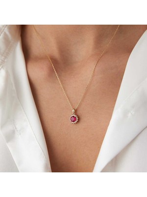 Ella Renkli Taşlı Kolye