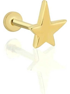 Asimetrik Büyük Yıldız Tragus Piercing