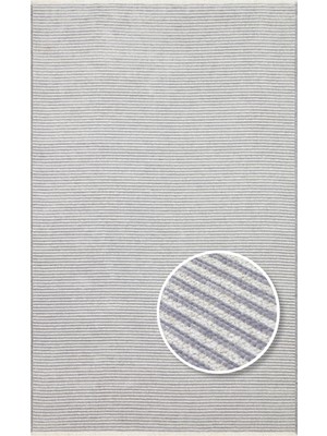 Bespoky 80x150 cm Gri Plain Modern Yıkanabilir Halı | Mutfak Balkon Yatak Odası Halısı | Leke Tutmayan Kaymaz | PLAİN-GREY