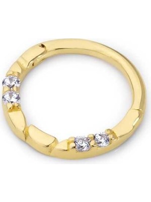 Dörtlü Taş Helix Piercing