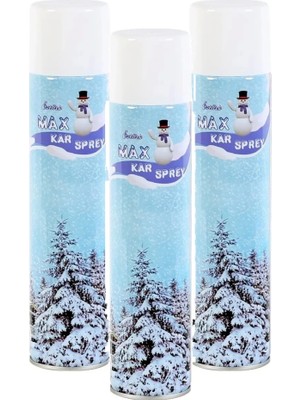 3 Adet Max Kar Köpüğü Spreyi, Eriyen Kar Taneleri, Parti Köpük Karı Yapar Kar Yağdıran Sprey 3X300 ml