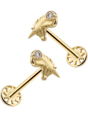 Unicorn Desen Tektaş Tragus Piercing