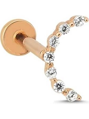 Yedi Taşlı Hilal Model Minimal Tragus Piercing