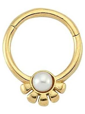 Incili Yarım Papatya Helix Piercing