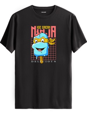 Ninja Dondurma Karakter Tasarımlı Eğlenceli Streetwear %100 Pamuk Premium Kumaş
