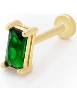 Baget Yeşil Taş Tragus Piercing