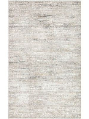 Bespoky 80x150 cm Gri Cream Modern Yıkanabilir Halı | Mutfak Balkon Yatak Odası Halısı | Leke Tutmayan Kaymaz | CREAM-GREY