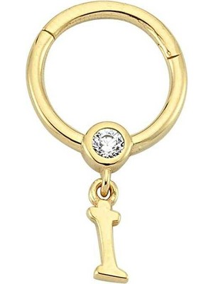 Taşlı I Harfi Sallantılı Helix Piercing