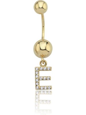 Taşlı Harf Göbek Piercing