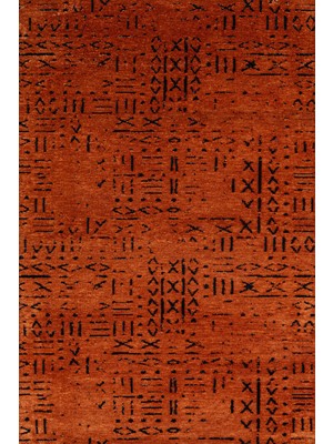  Geometrik Turuncu Pamuk Dikdörtgen Modern Desenli Pamuk Makinada Yıkanabilir Hav Toz Vermez Leke Tutmayan Kaymaz Taban Dijital Makine Baskı Salon Yolluk Mutfak Halı