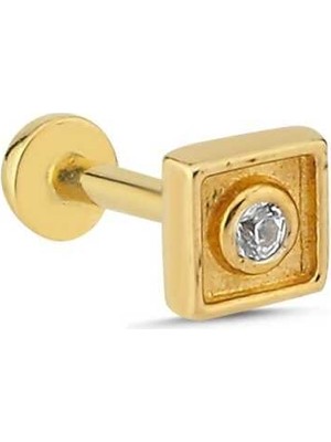 Kare Model Tektaş Tragus Piercing